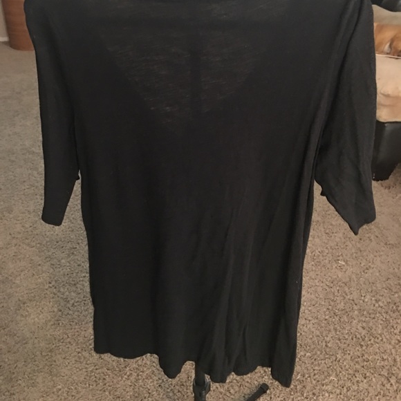 XL Old Navy Black Top with Fringe - Picture 3 of 3